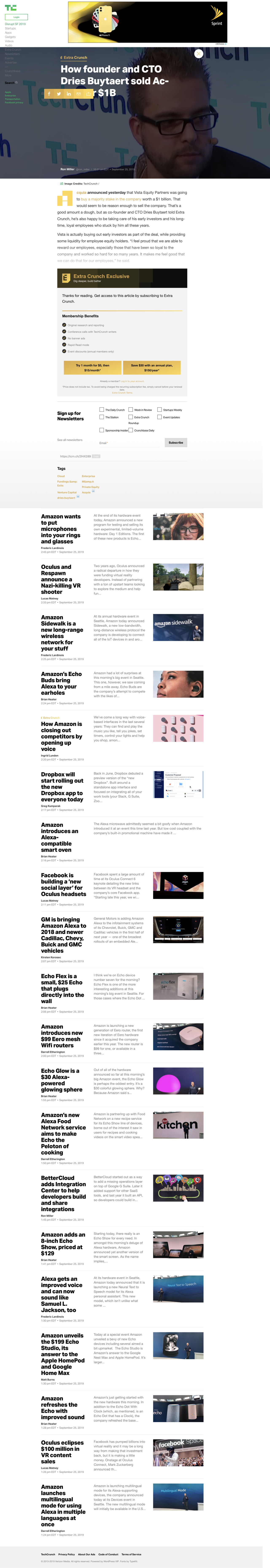 Acquia founder and CTO Dries Buytaert discusses the company's majority investment and $1 billion valuation in a TechCrunch article.