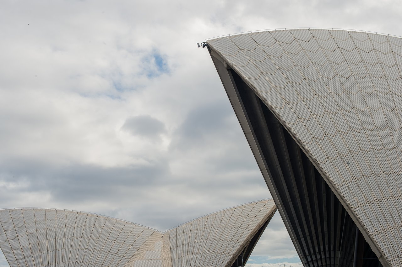 Close-up of the Sydney Opera House roof.