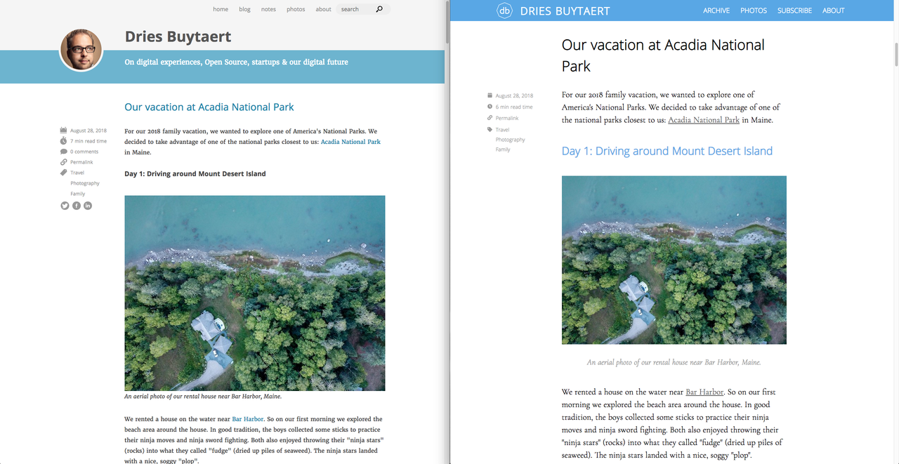 2018 dri.es redesign