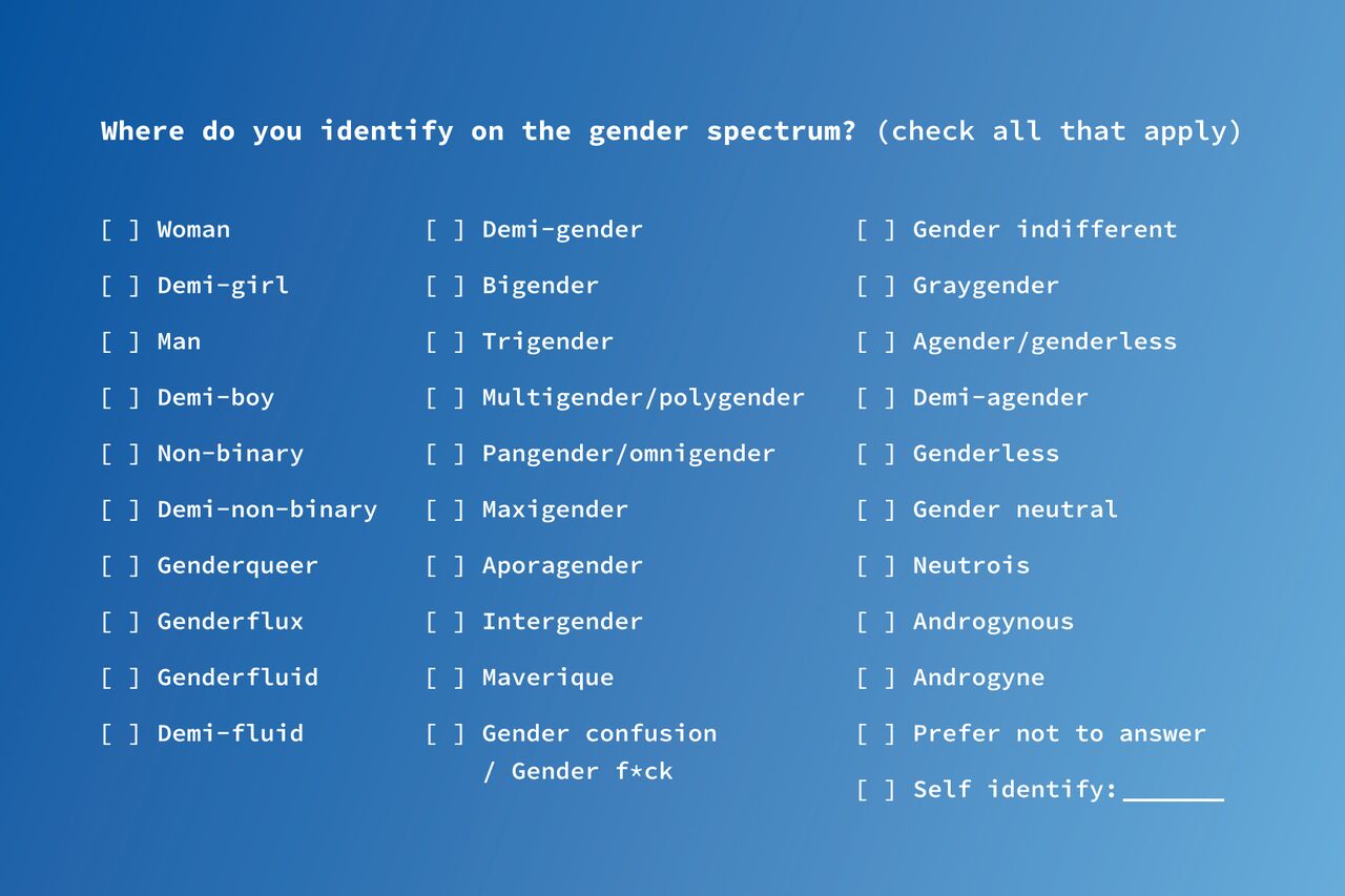 How the Open Demographics Initiative recommends you ask for gender information