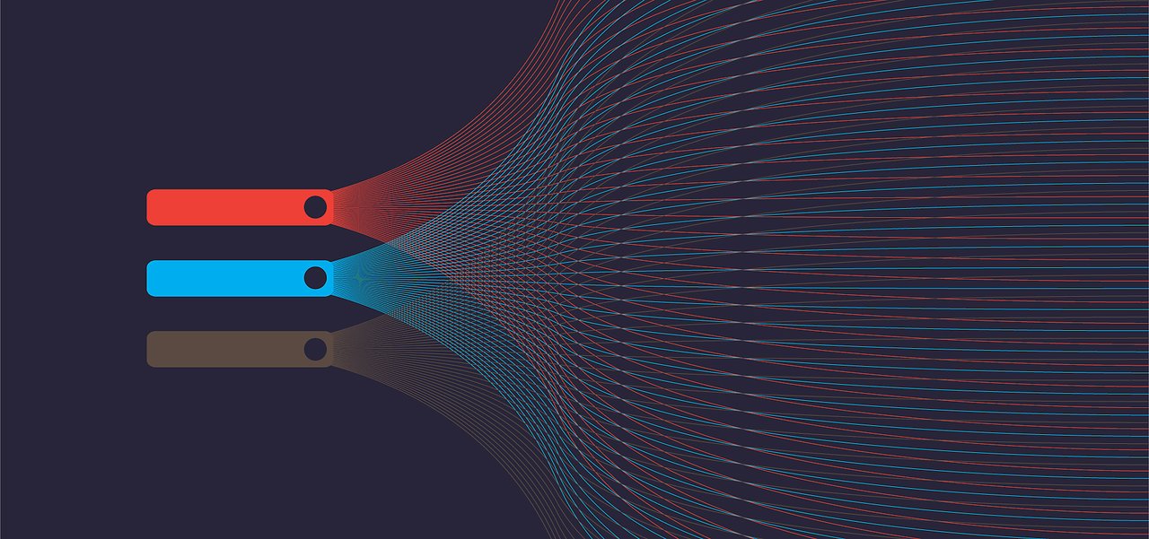 An abstract image of three boxes