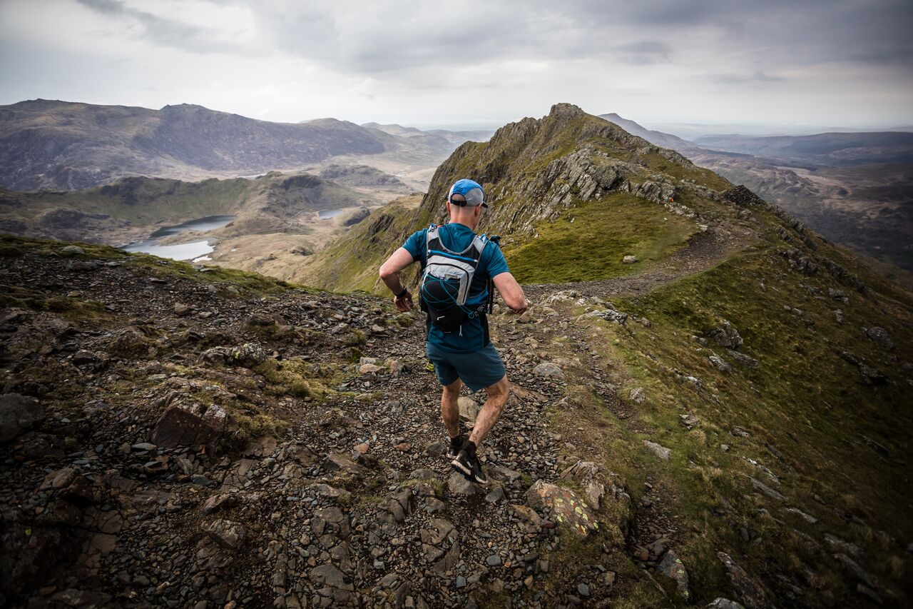 A photo of a runner at the Ultra-trail Snowdonia ultramarathon