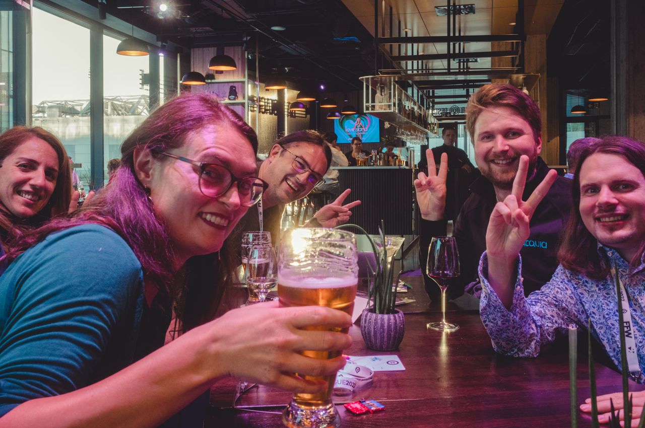 Drupal Core Committers having a beer together