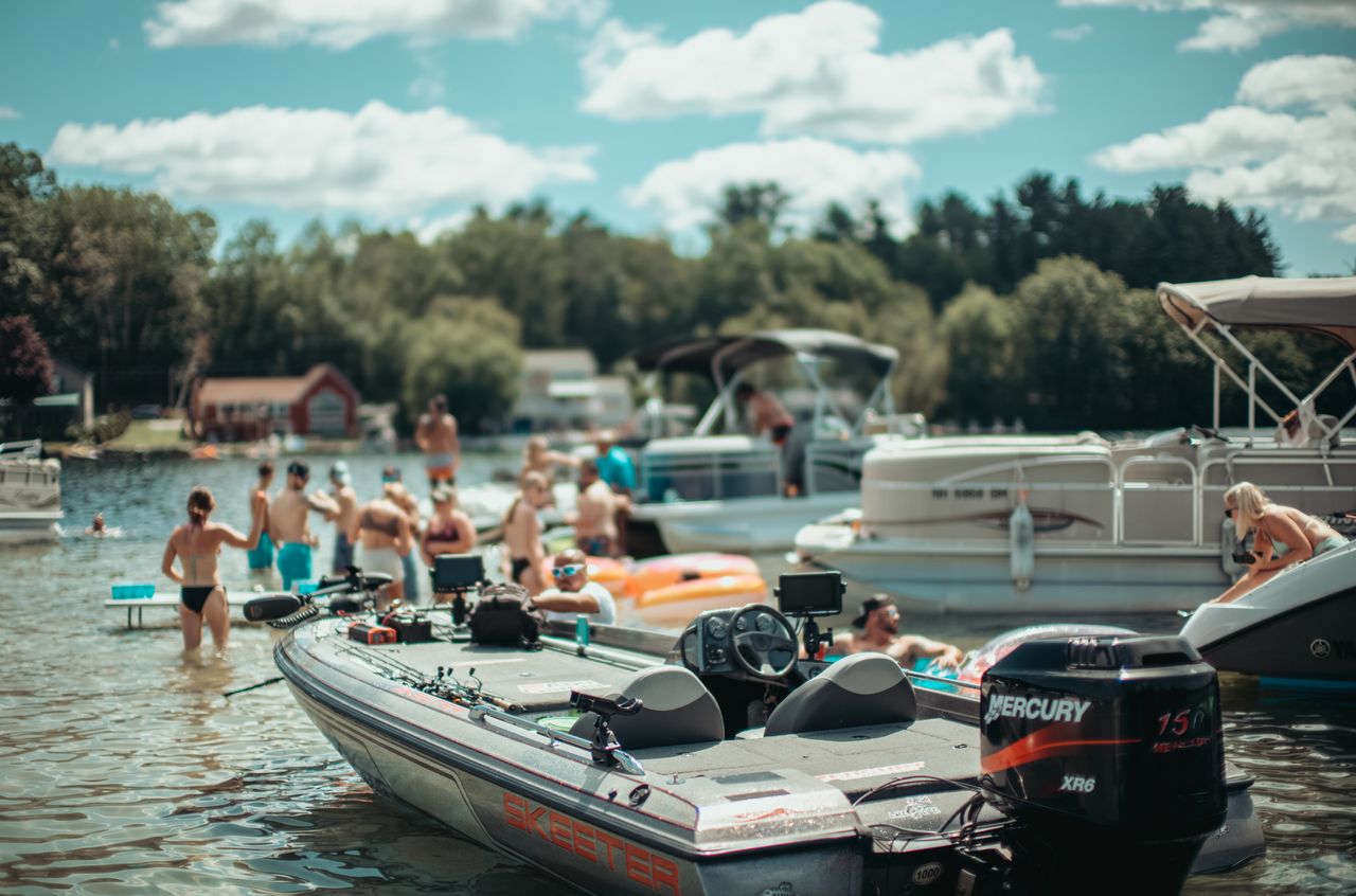 Sandbar in Lake Winnisquam