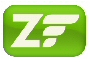 Green Zend Framework logo with stylized white "ZF" letters.