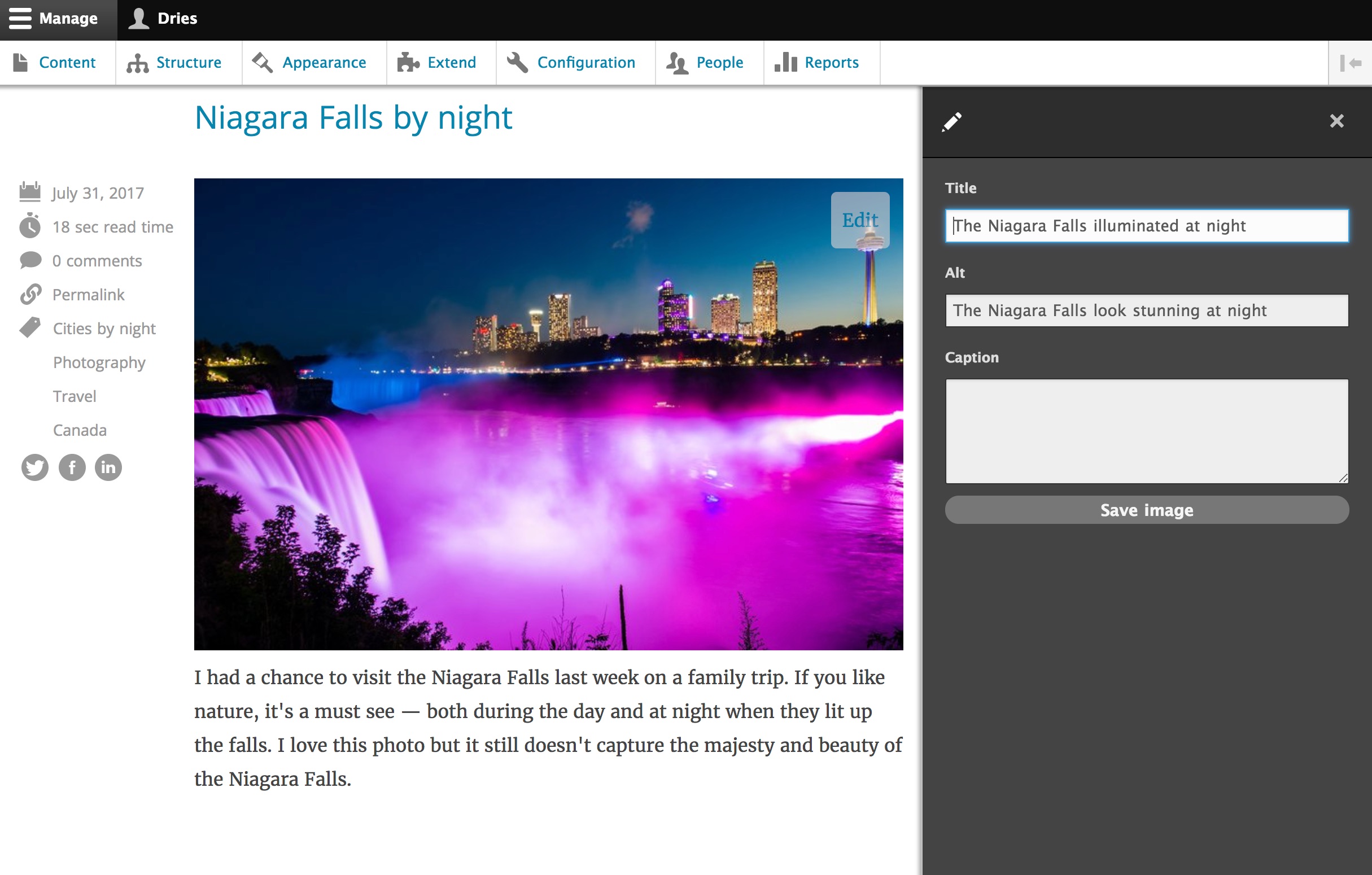 Drupal off-canvas dialog tutorial: open dialog